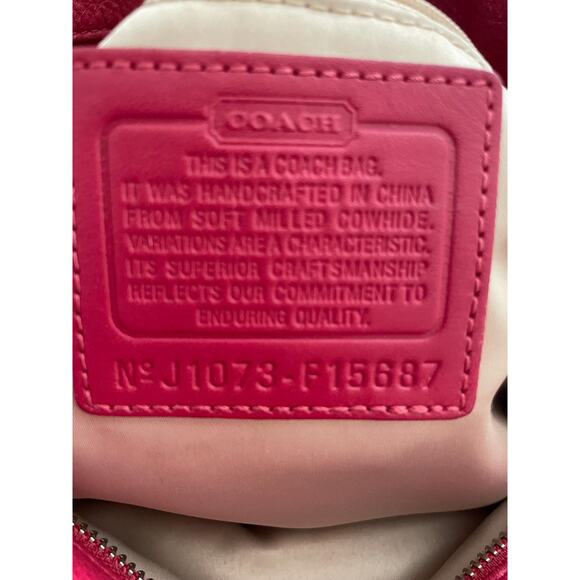 Coach penelope F15687 strawberry pebble Leather Satchel BAG PURSE shoulder bag - Picture 8 of 8